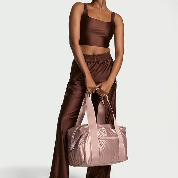 NWT! Victoria's Secret Large Pink Travel Duffle Bag - Picture 10 of 12